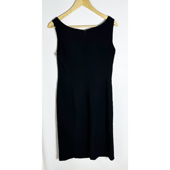Armani Collezioni Black 100% Wool Sheath Dress sz 6 - Picture 6 of 12